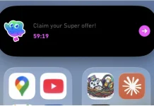 Duolingo mostrando publicidad en la Dynamic Island