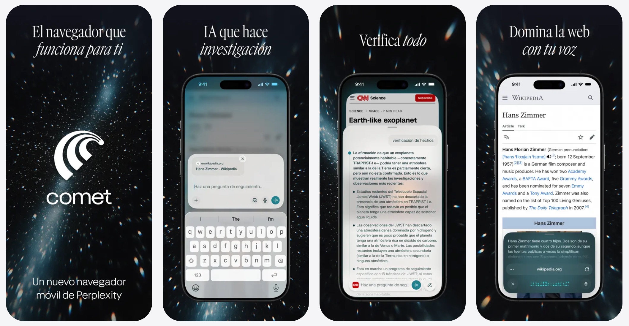 Comet para iPhone, un navegador web con IA