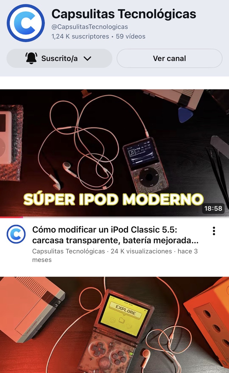 Capsulitas Tecnológicas en YouTube