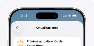 Apple avisando de la actualización de la App de Casa (Home)