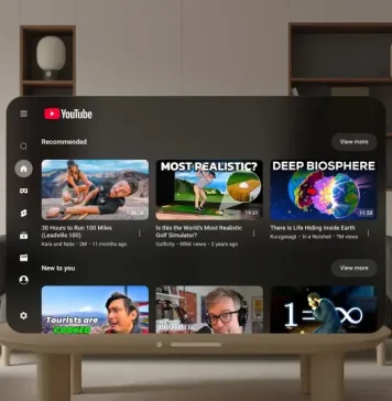 YouTube en visionOS