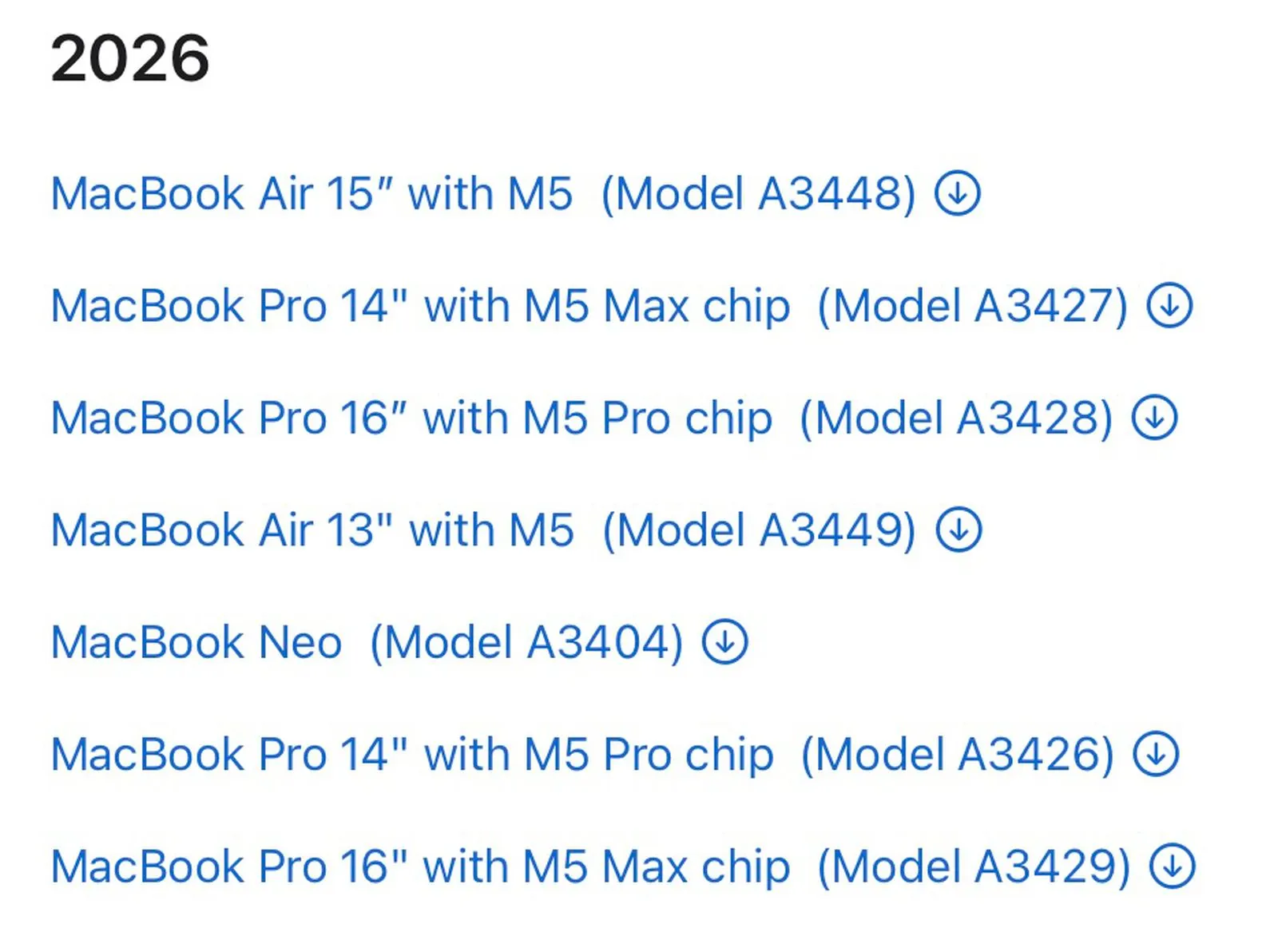 Nombre de MacBook Neo en la web de Apple